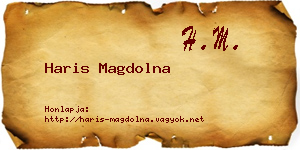 Haris Magdolna névjegykártya